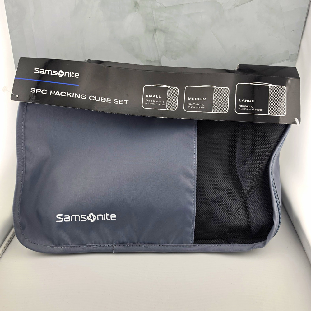Samsonite 3PC Packing Cube Set Small/Medium/Large Gray MPN 52247